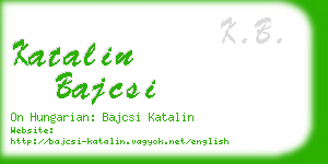 katalin bajcsi business card